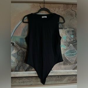 Aritzia Babaton Contour Sleeveless Black Bodysuit Sz 1X